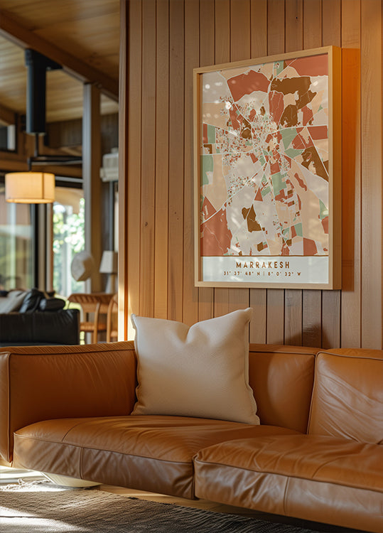 Mapas negros Tonos tierra 47 Póster