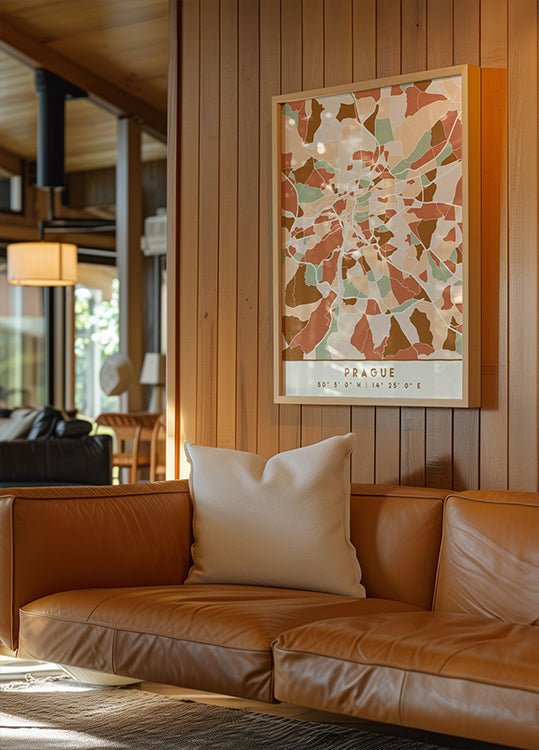 Mapas negros Tonos tierra 69 Póster