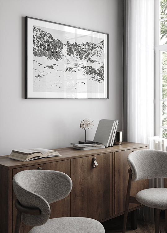 Póster Picos de las montañas nevadas