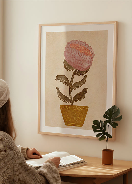 Póster Flor en un florero