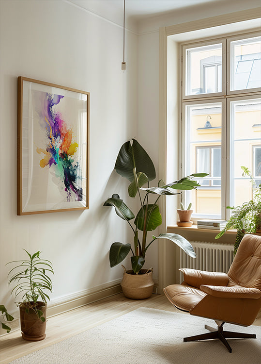 Explosión de colores vibrantes Póster