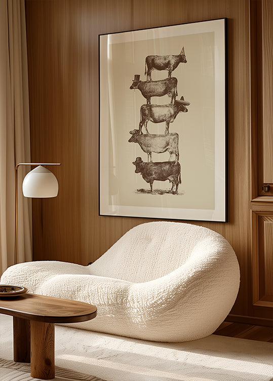 Póster Vaca vaca nueces