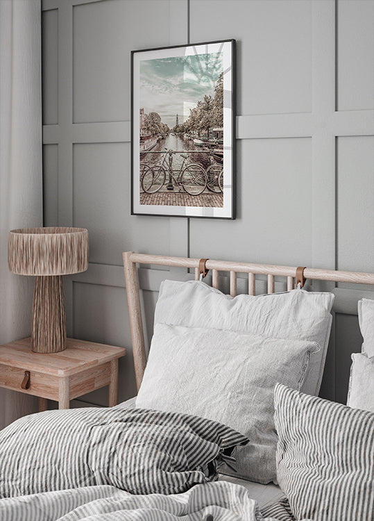 Ámsterdam típica | estilo urbano vintage Póster