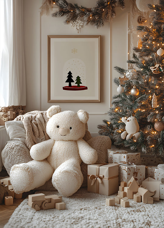 Copos de nieve bailando Póster