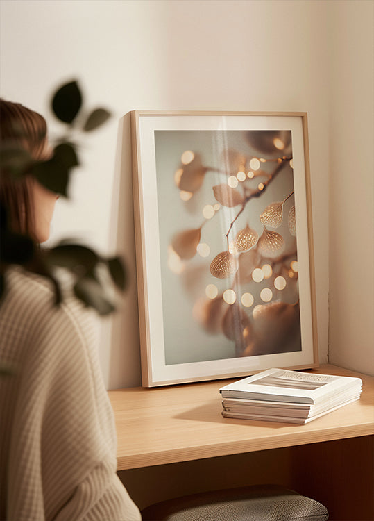 Pétalos brillantes Póster