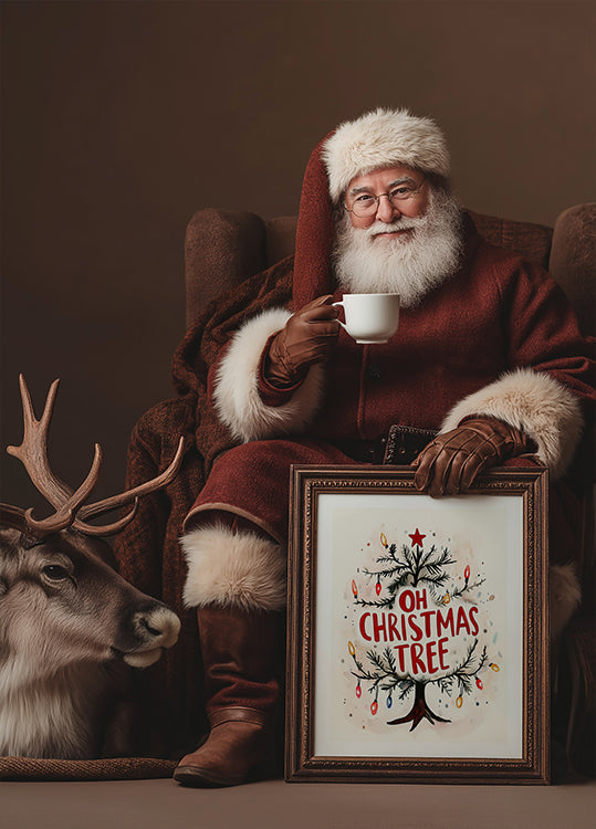 Resplandor del árbol festivo Póster