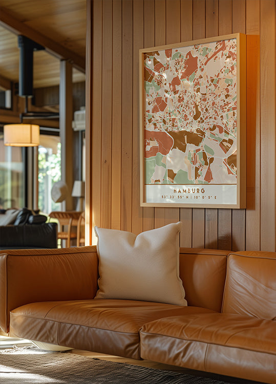 Mapas negros Tonos tierra 31 Póster