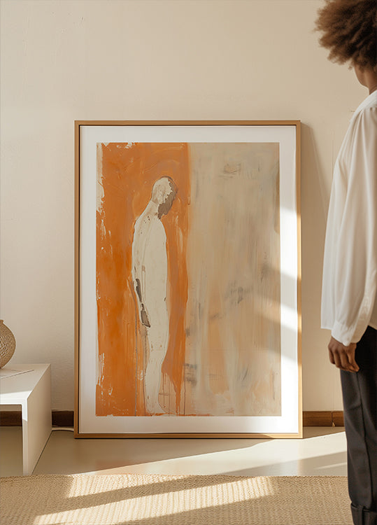 El hombre de naranja