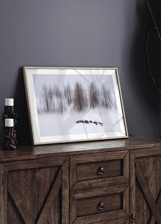 Póster Invierno en Hokkaido