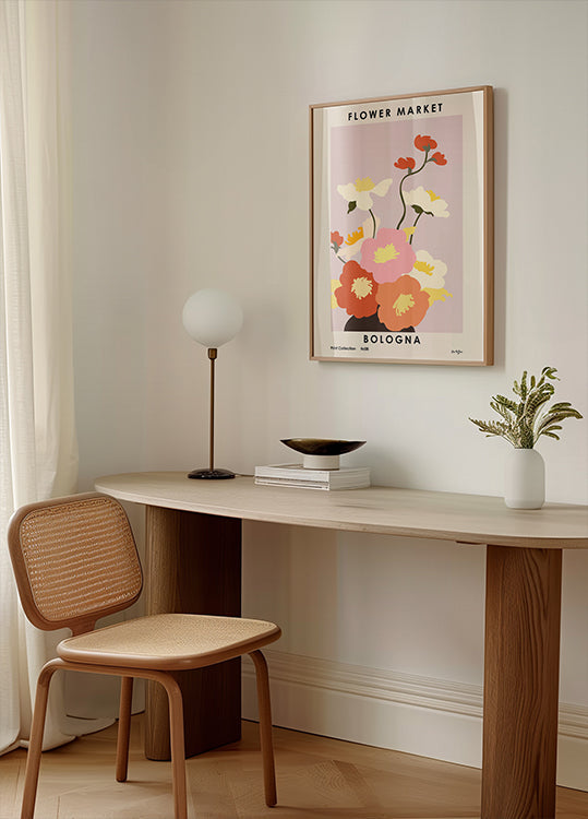 Mercado de las Flores. Póster Bolonia