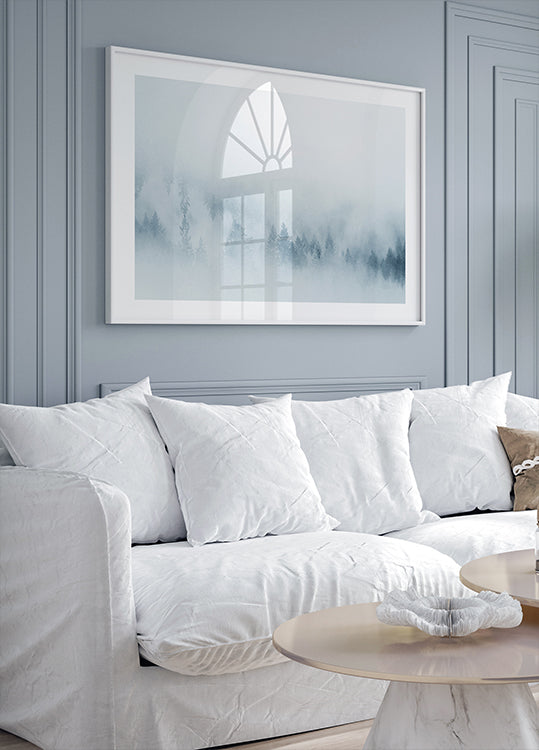 Pinos brumosos Póster