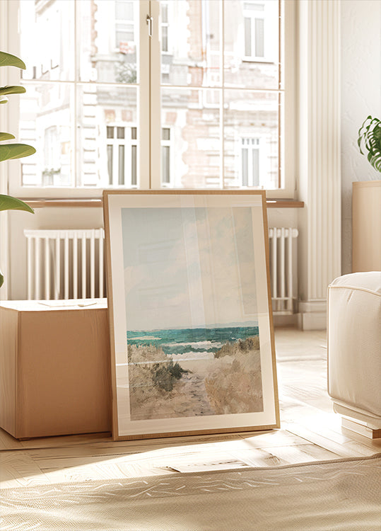 Póster Camino de la playa