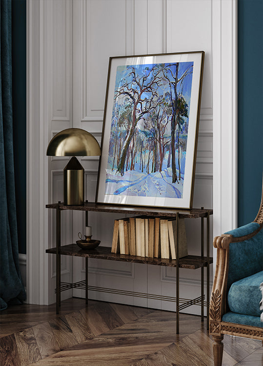 Póster Bosque de invierno