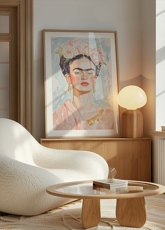 Frida Color Pastel Póster