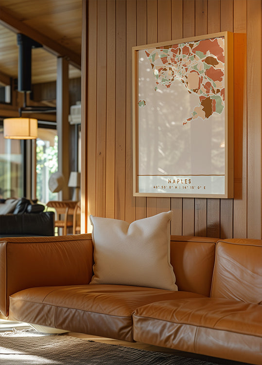 Mapas negros Tonos tierra 58 Póster