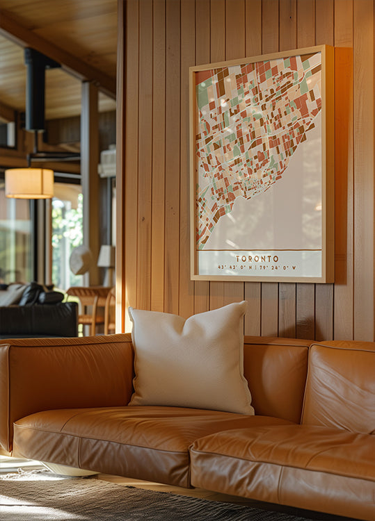 Mapas negros Tonos tierra 89 Póster