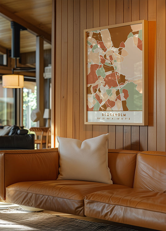 Mapas negros Tonos tierra 83 Póster