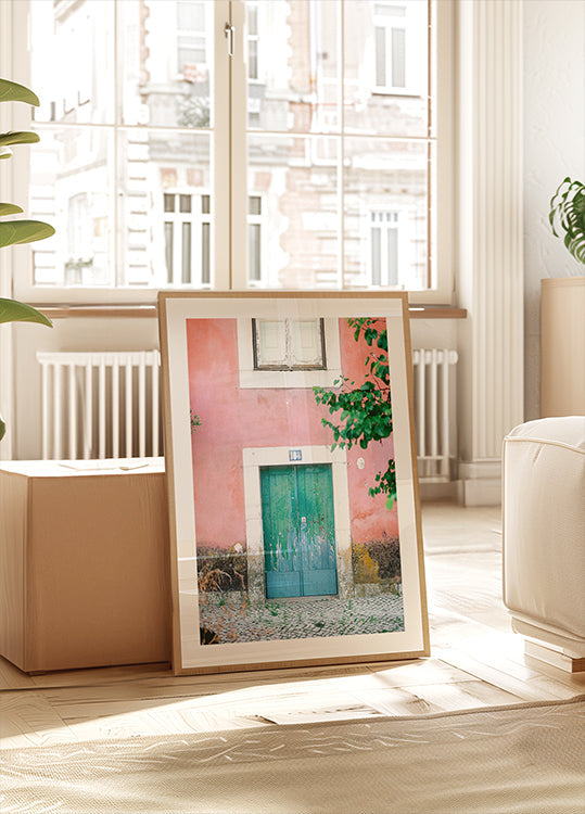 Póster Pequeña puerta en Lisboa