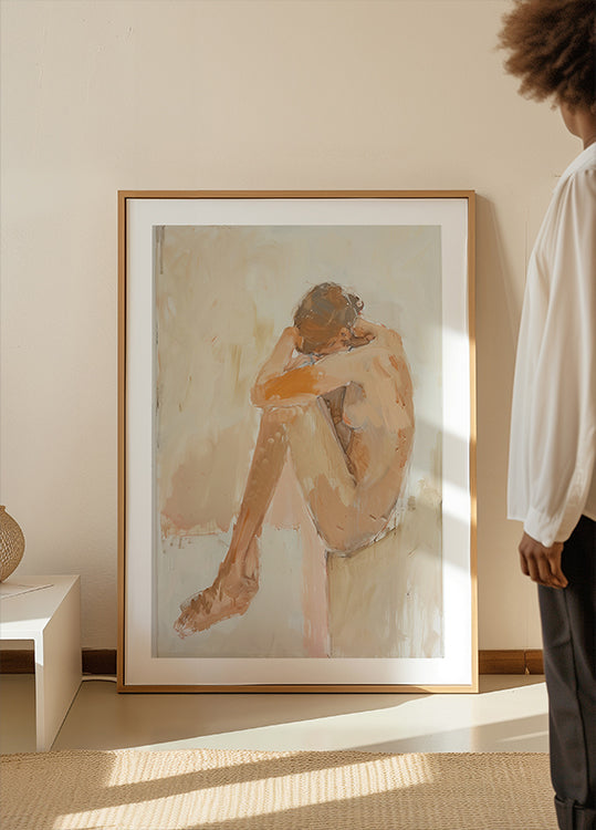 Póster Mujer en el baño