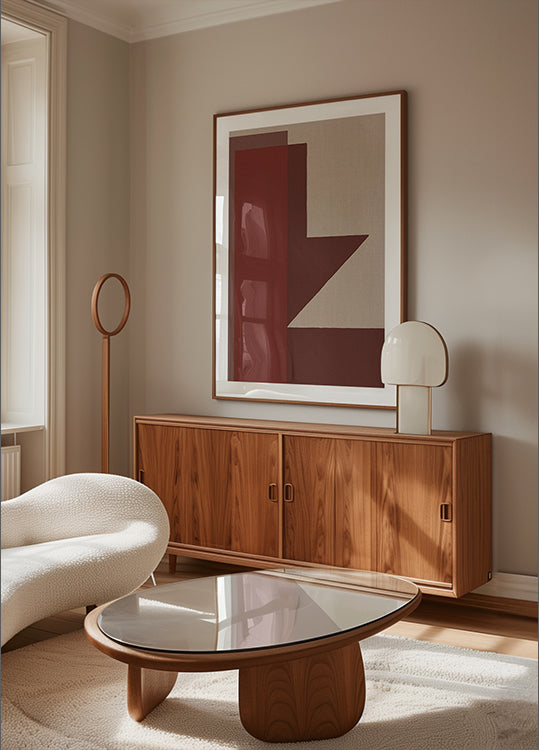 Red Geometric Composition Plakat