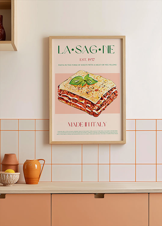 Póster Capas de lasaña