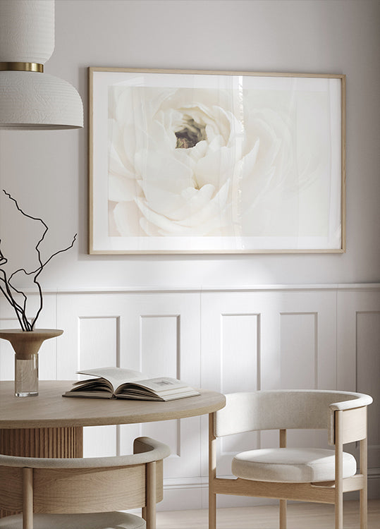 Póster Flor blanca