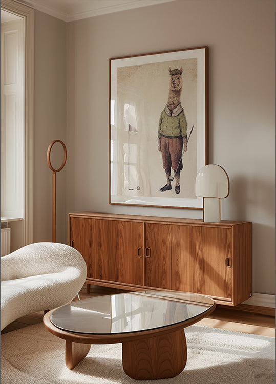 Club de golf Alpaca Póster