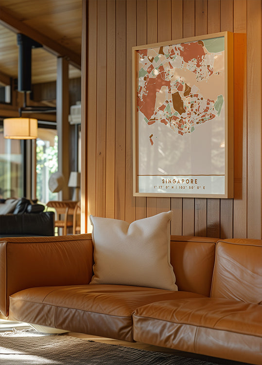 Mapas negros Tonos tierra 81 Póster