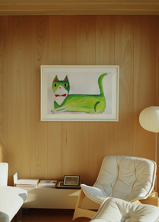El gato verde Póster