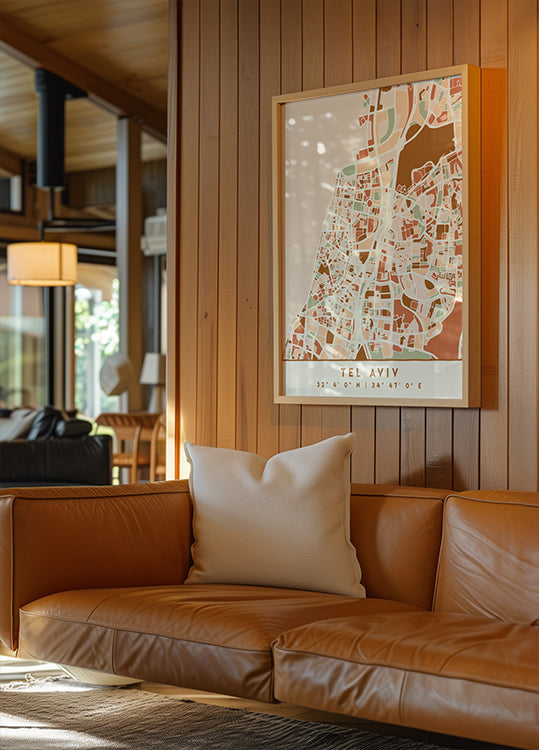 Mapas negros Tonos tierra 87 Póster