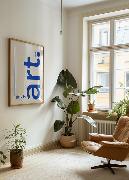 Hola tipografía negrita Póster