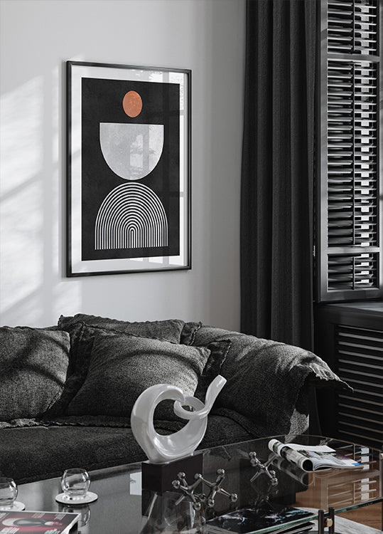 Líneas y círculos 10 Póster