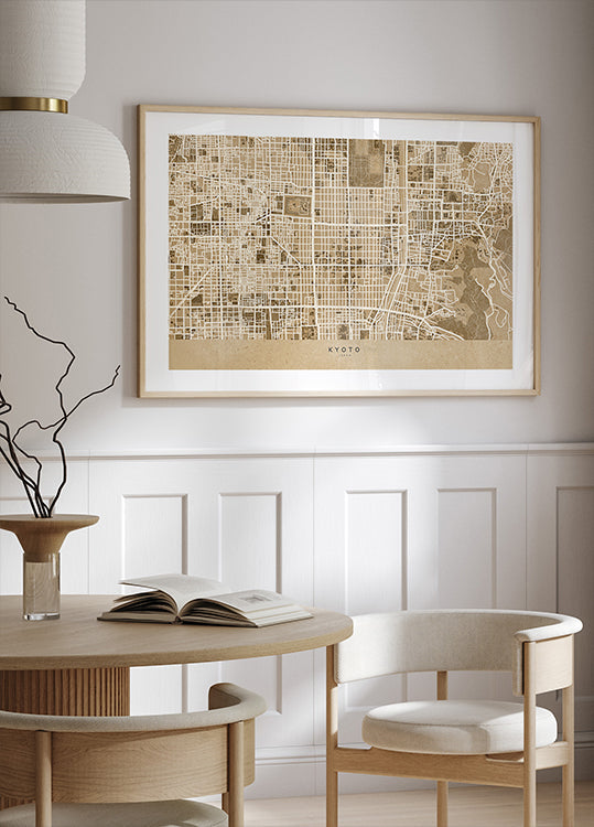 Mapa sepia de Kioto (NUEVO)