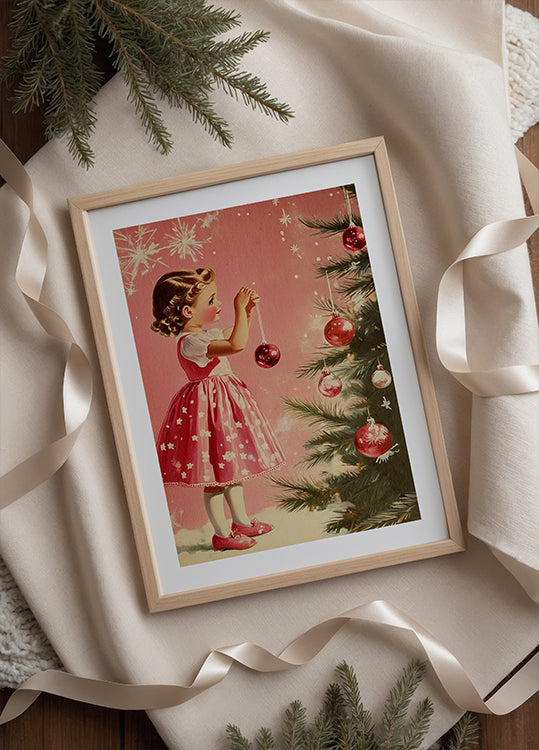 Chica con adornos Póster