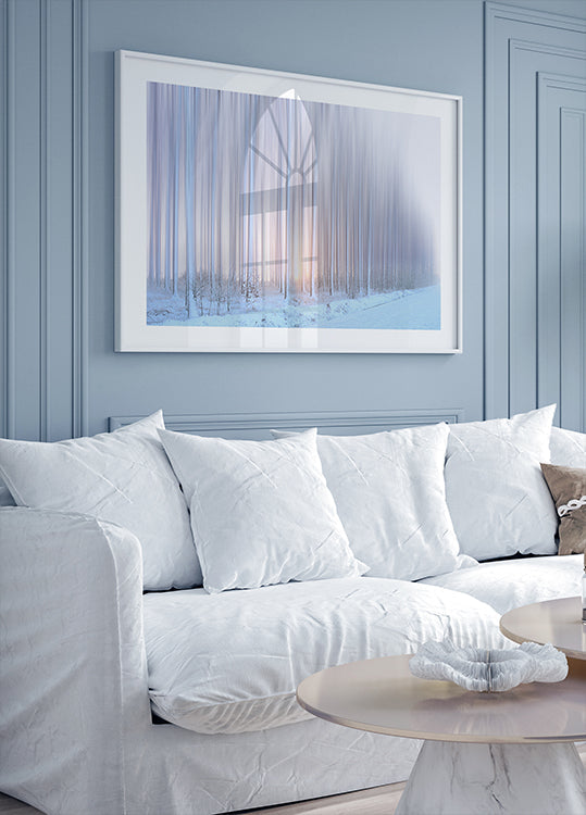 Póster Una cortina de árboles