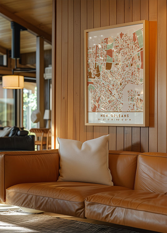 Mapas negros Tonos tierra 60 Póster