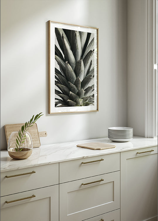 Póster Piña de cerca