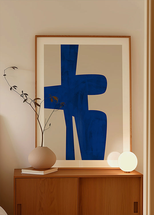 Forma de armonía azul Póster