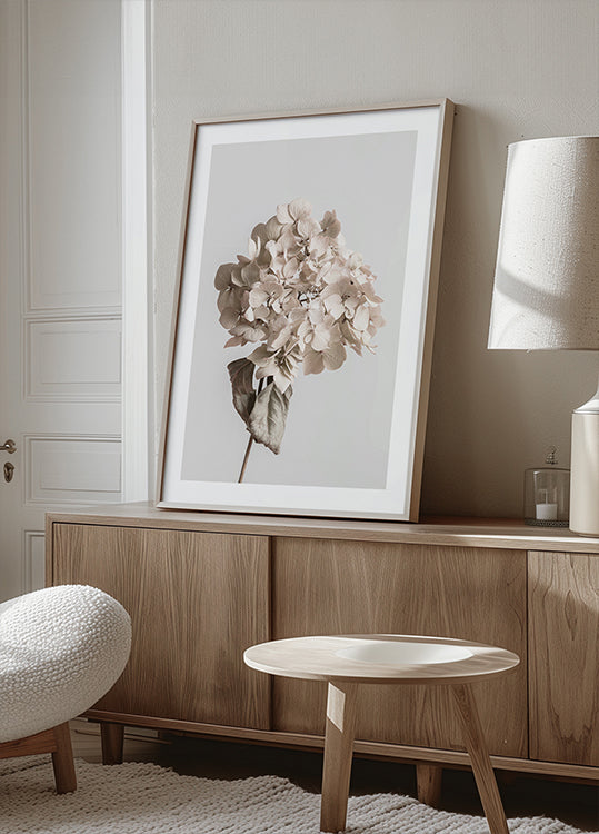 Póster Flor seca beige
