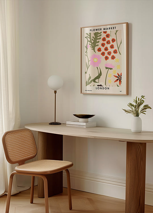 Póster Mercado de flores de Londres