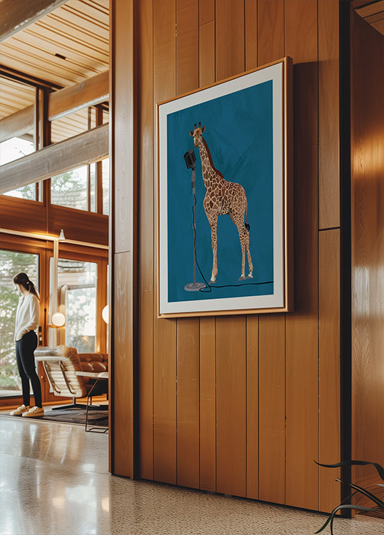 Micrófono Jirafa Rosa 2 01 Póster