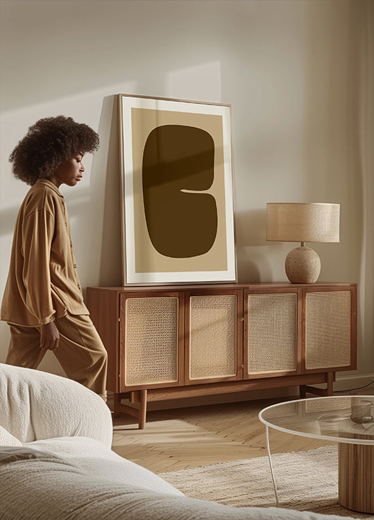 Forma marrón audaz Póster