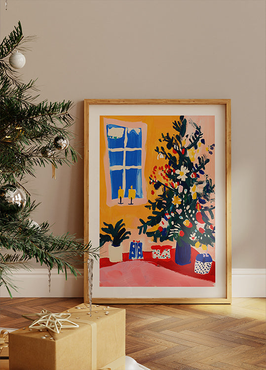 Póster Rincón acogedor festivo