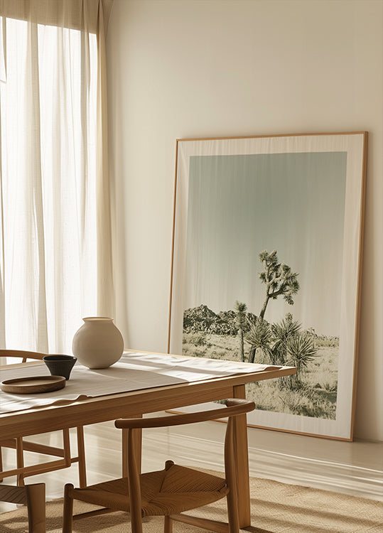 Impresión vintage del Parque Nacional Joshua Tree Póster