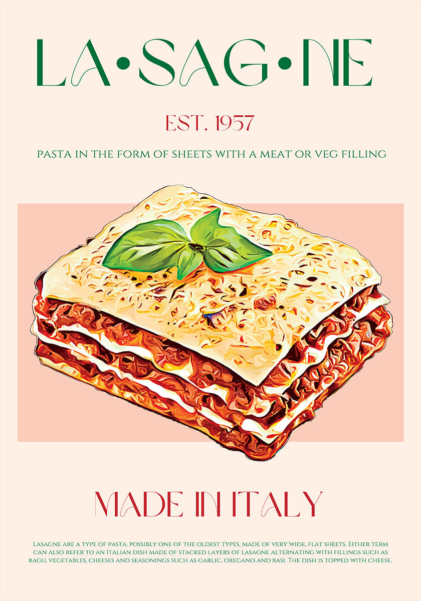 Layers of Lasagna Plakat - Posterbox