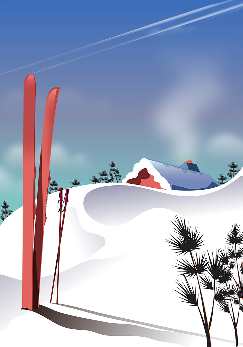 Ski landscape Plakat - Posterbox
