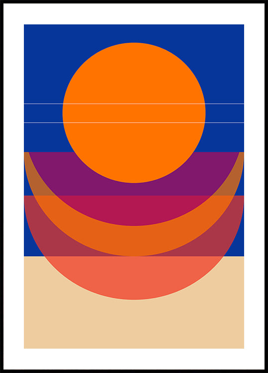 Geometric Sunset (NEW) - Posterbox