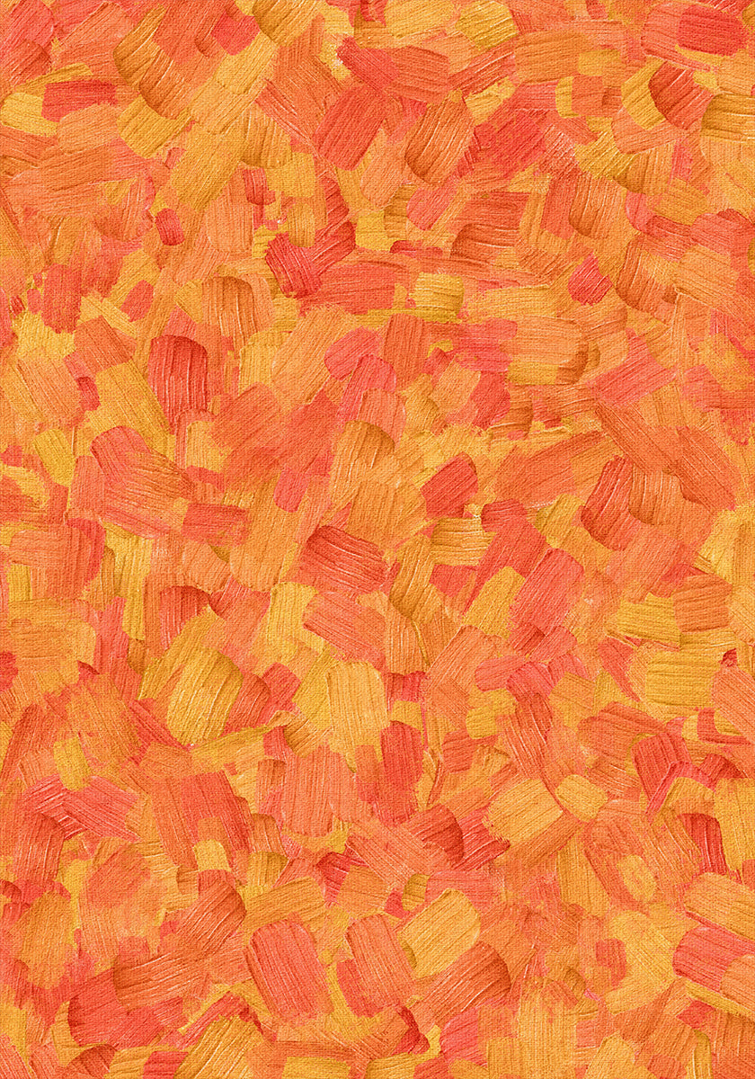 Brushstrokes Orange Plakat - Posterbox