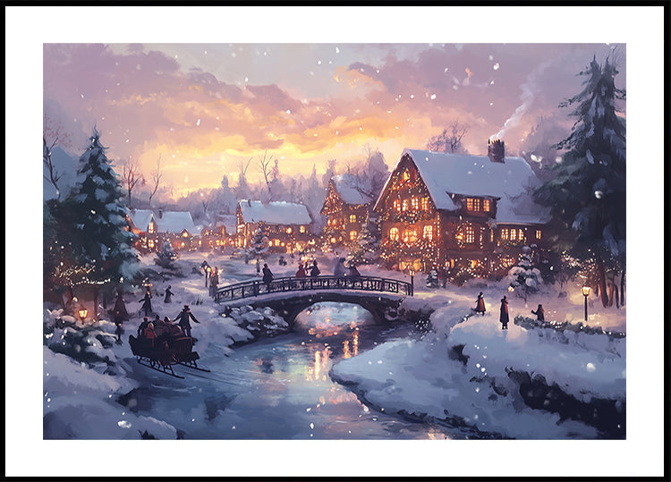 Pictufy Christmas Village Plakat - Posterbox