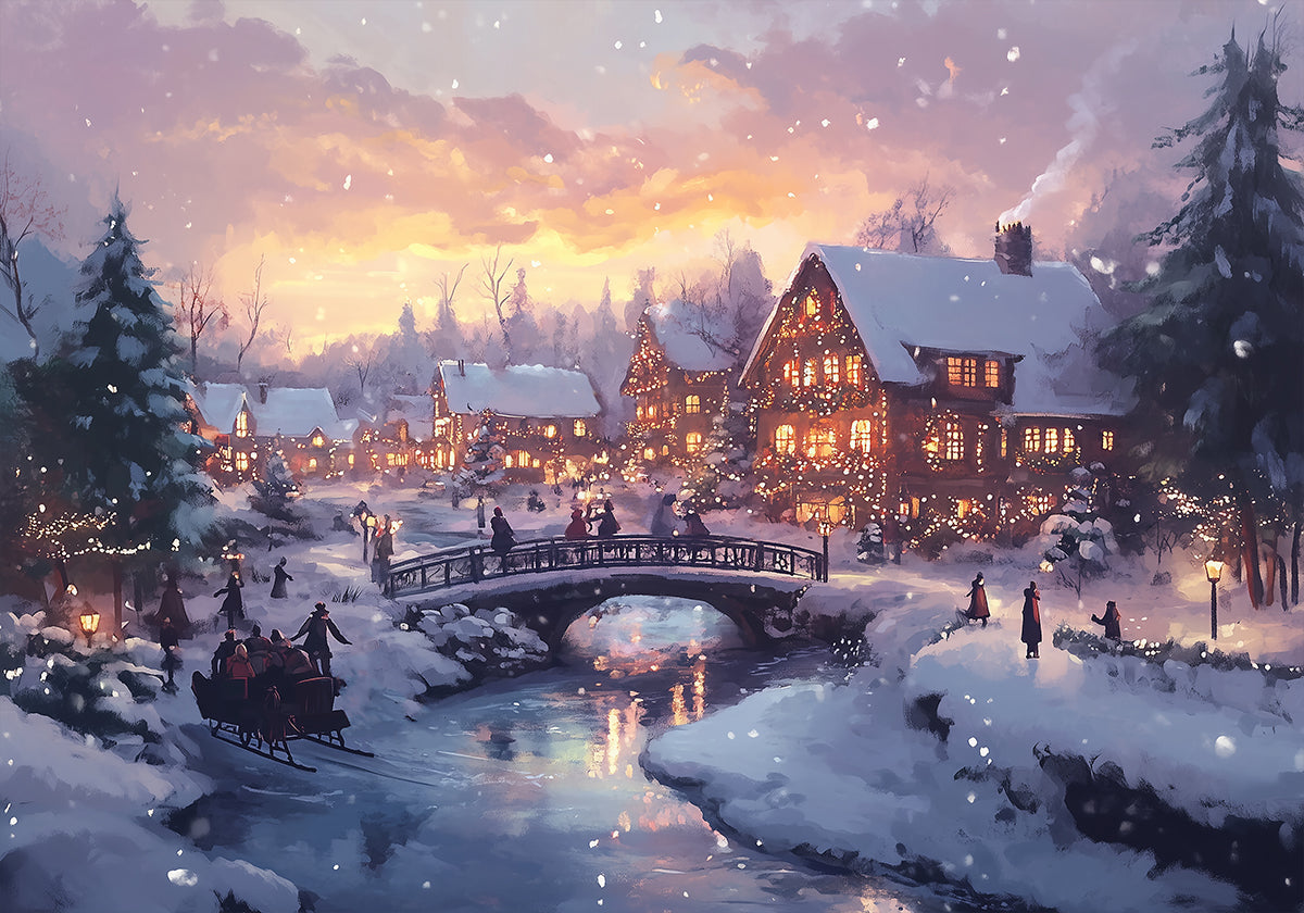Pictufy Christmas Village Plakat - Posterbox